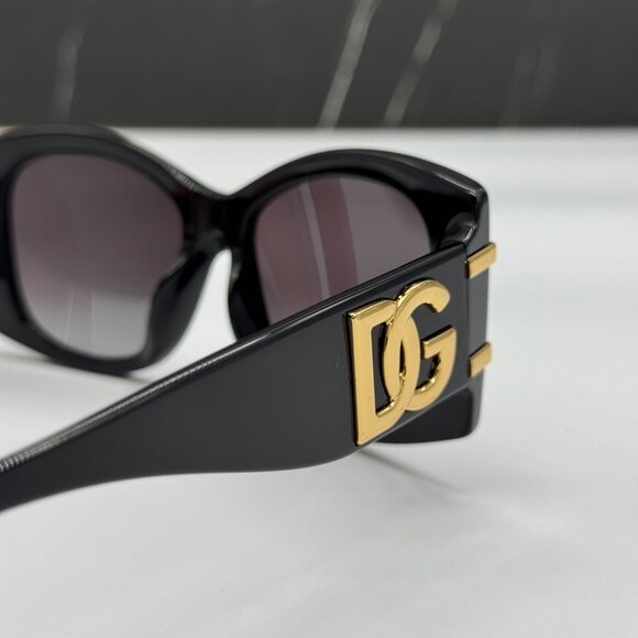 NEW DOLCE&GABBANA DG4501 501/8G BLACK SUNGLASSES DG4501 5018G EYEWEAR - Picture 7 of 10